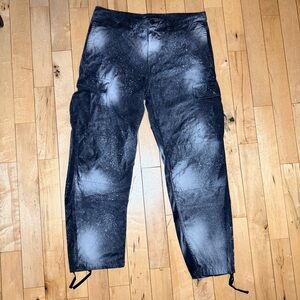 BLVCK SCVLE Black Acid Washed Cargo Pants Men’s 38